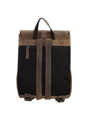 HIDE & STITCHES Skórzany plecak w kolorze brązowym - 25,5 x 32,5 x 12 cm