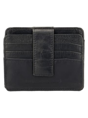 HIDE & STITCHES Leren pasetui "Next Navajo" zwart - (B)10 x (H)8,5 x (D)1 cm