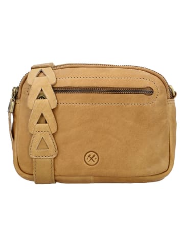 HIDE & STITCHES Skórzana torebka w kolorze jasnobrązowym - 19 x 14 x 6 cm