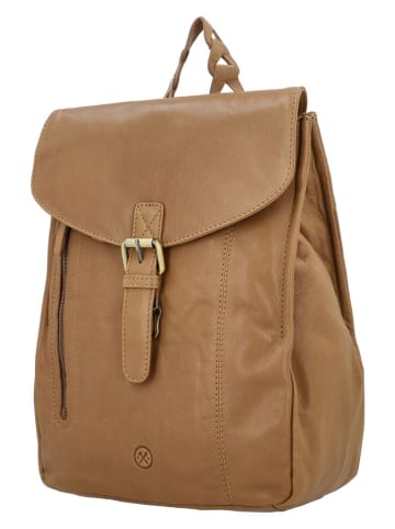 HIDE & STITCHES Leren rugzak lichtbruin - (B)25 x (H)32 x (D)12 cm