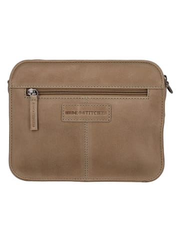 HIDE & STITCHES Leren schoudertas lichtbruin - (B)23 x (H)18 x (D)8 cm