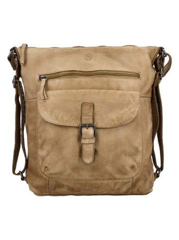 HIDE & STITCHES Skórzana torebka w kolorze beżowym - 34 x 35 x 6 cm