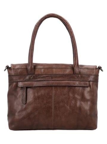 HIDE & STITCHES Skórzana torebka "Westland" w kolorze ciemnobrązowym - 29 x 20 x 7 cm