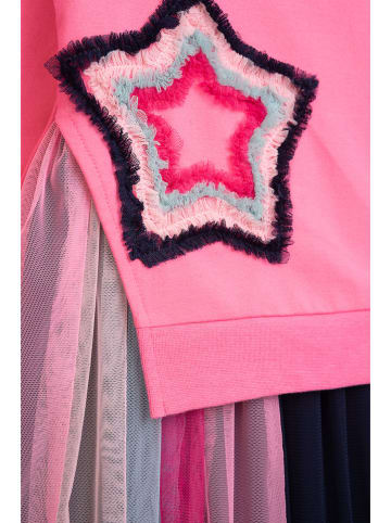 Danamade Jurk "Felia" lichtroze/donkerblauw