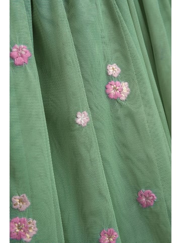 Danamade Tule rok "Cataleya" groen/goudkleurig/lichtroze