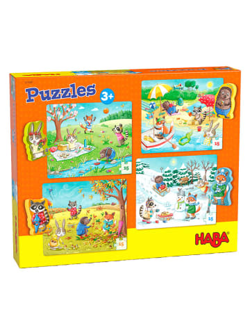 Haba 4-delige set: puzzels "Jaargetijden" - vanaf 3 jaar