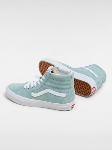 Vans Skórzane sneakersy "SK8-Hi" w kolorze błękitnym