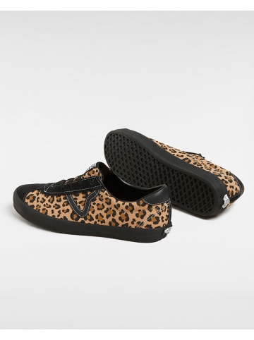 Vans Skórzane sneakersy w kolorze czarno-beżowym