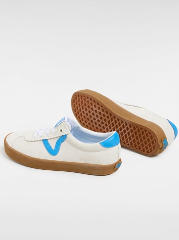 Vans Leder-Sneakers ''Sport Low'' in Creme/ Hellblau