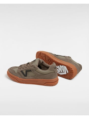 Vans Leder-Sneakers in Khaki