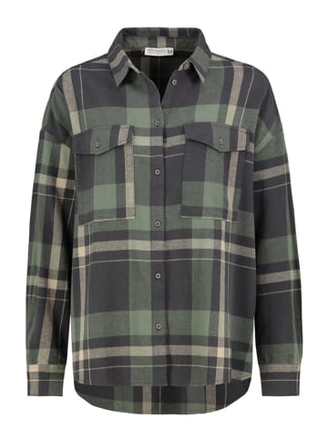 Stitch & Soul Blouse antraciet/groen