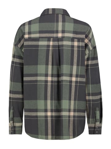 Stitch & Soul Blouse antraciet/groen