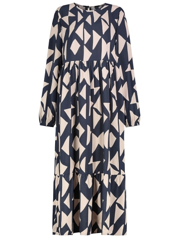 Sublevel Kleid in Dunkelblau/ Creme