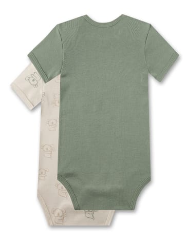 Sanetta 2-delige set: rompers groen/beige