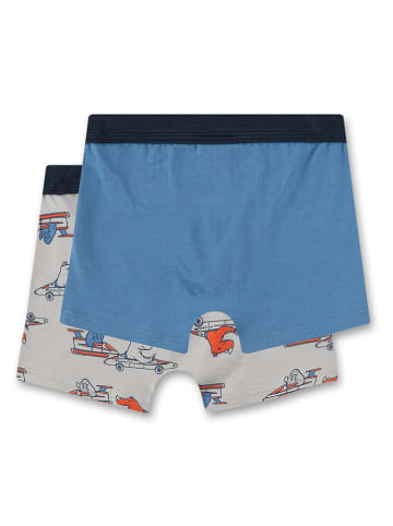 Sanetta 2-delige set: boxershorts grijs/lichtblauw