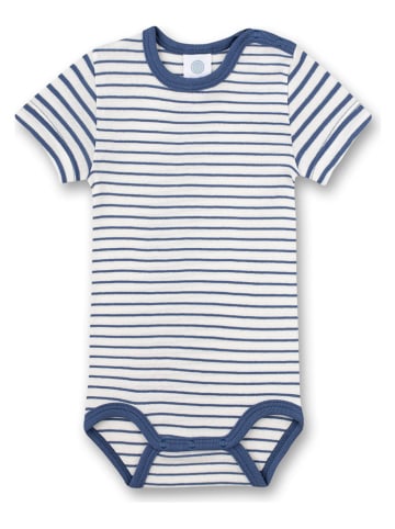 Sanetta Romper wit/blauw