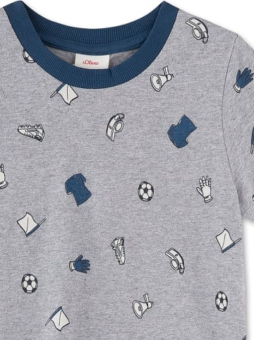 s.Oliver Pyjama grijs/donkerblauw