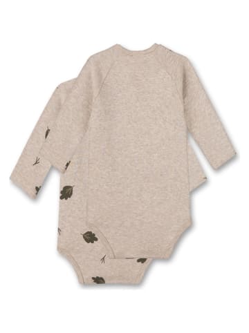 Sanetta 2-delige set: rompers lichtbruin