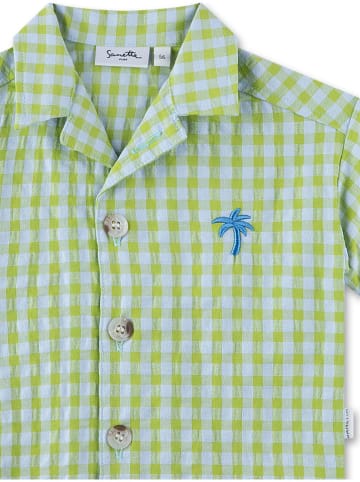 Sanetta Kidswear Hemd in Grün/ Hellblau