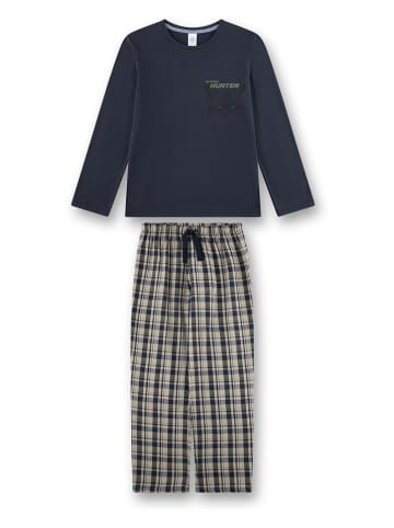 Sanetta Pyjama donkerblauw/beige
