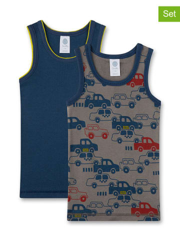 Sanetta 2-delige set: hemdjes donkerblauw/antraciet