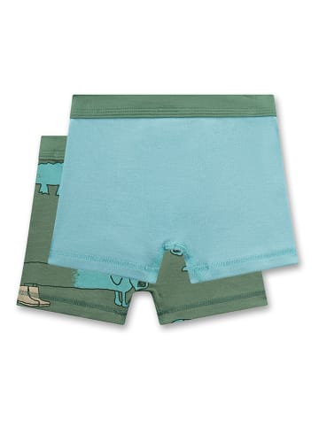 Sanetta 2er-Set: Boxershorts in Hellblau/ Grün
