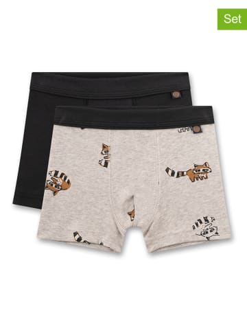 Sanetta 2er-Set: Boxershorts in Schwarz/ Beige