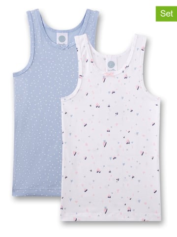 Sanetta 2-delige set: hemdjes lichtblauw/wit