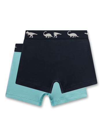 Sanetta 2er-Set: Boxershorts in Schwarz/ Hellblau