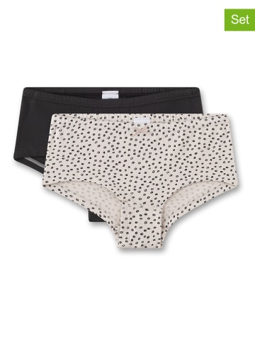 Sanetta 2-delige set: hipsterss zwart/beige