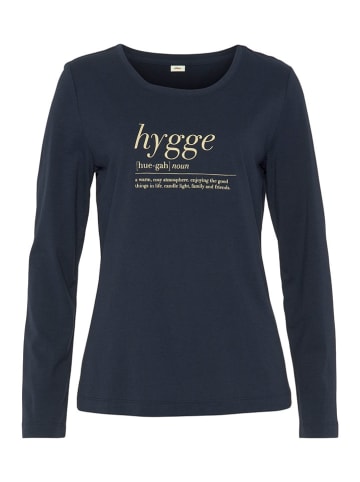 s.Oliver Pyjama donkerblauw/beige/oranje