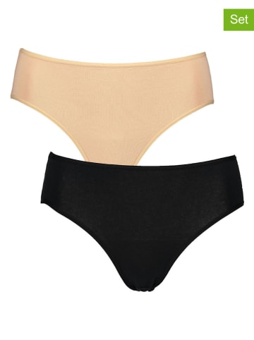 PETITE FLEUR 10er-Set: Slips in Schwarz/ Beige