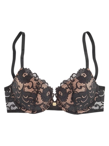 JETTE Push-up-BH in Schwarz/ Beige