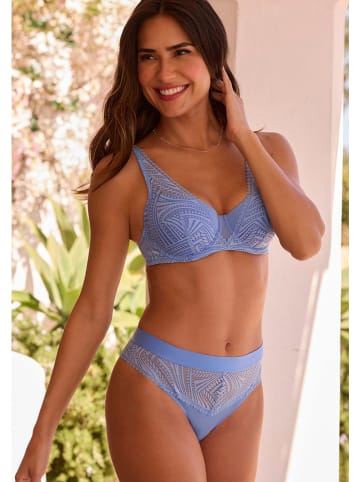 s.Oliver Stringi high waist w kolorze błękitnym