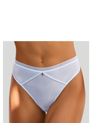 s.Oliver Stringi high waist w kolorze błękitnym