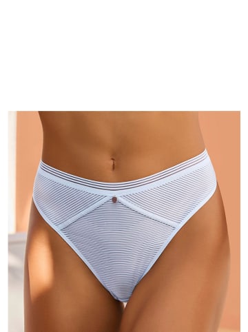 s.Oliver Stringi high waist w kolorze błękitnym