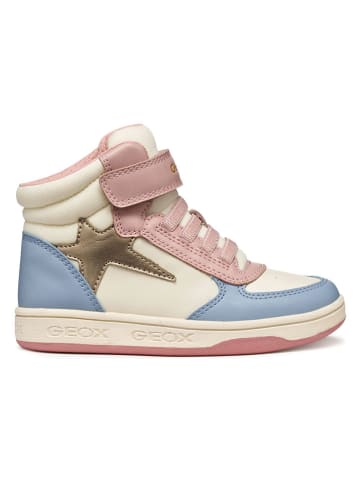 Geox Sneakersy "Maltin" w kolorze kremowo-błękitnym