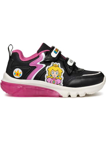 Geox Sneakersy "Ciberdron" w kolorze czarno-różowym