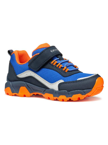 Geox Buty trekkingowe "Magnetar" w kolorze niebiesko-pomarańczowym
