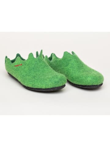kitz-pichler Wollen pantoffels "Magicfelt 721" groen