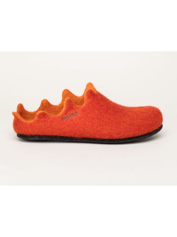 kitz-pichler Wollen pantoffels "Magicfelt 721" oranje