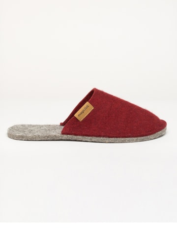 kitz-pichler Filcowe kapcie "Magicfelt Magic Travel" w kolorze czerwono-szarym