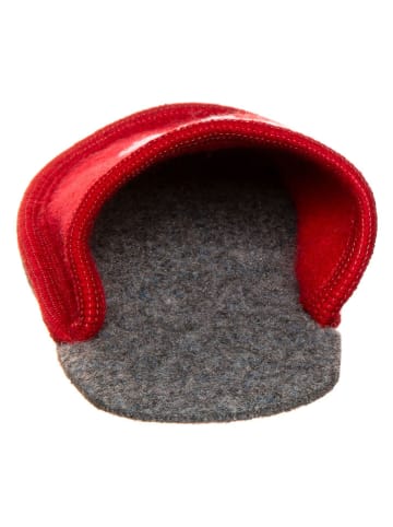 kitz-pichler Wollen pantoffels "Hubi-EPA CH" rood