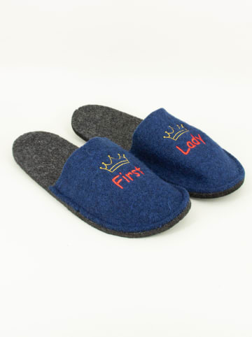 kitz-pichler Pantoffels "Happy" blauw