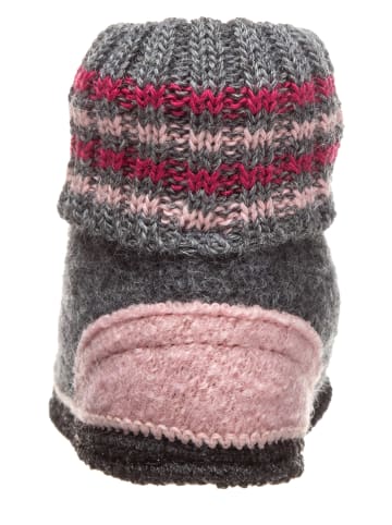 kitz-pichler Pantoffels "Kauns" grijs/lichtroze