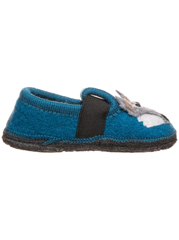 kitz-pichler Pantoffels "Wolf" blauw