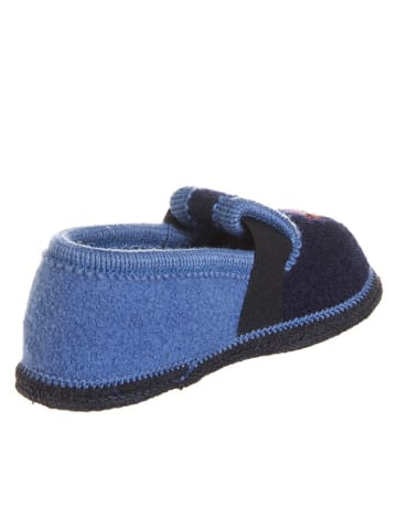 kitz-pichler Viltpantoffel "Bob piraat" donkerblauw/blauw