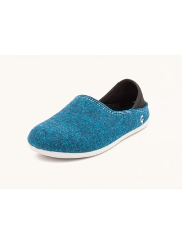 kitz-pichler Wolvilten pantoffels blauw