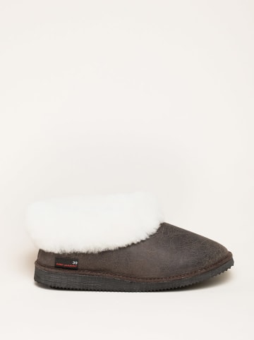 kitz pichler Leren pantoffels "Gisi" bruin