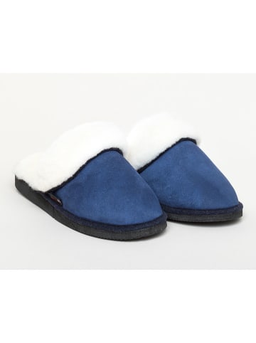 kitz-pichler Leder-Hausschuhe "Pala" in Blau